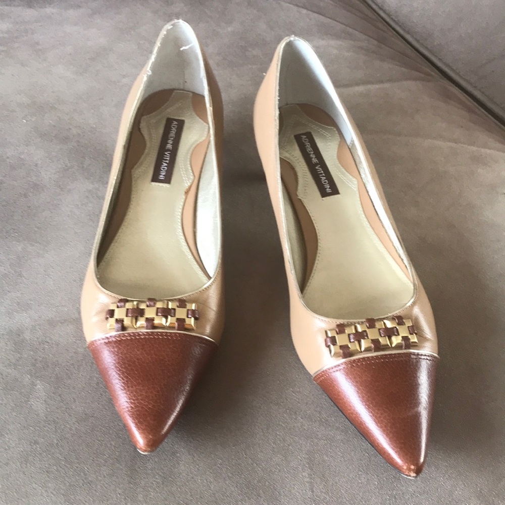Adrienne Vittadini leather dress shoes, 1.5 inch heel
